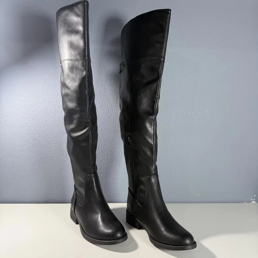 Sun + Stone Black Women's‎ Knee-High Boots Size 5